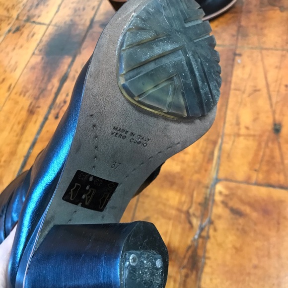 Vintage Costume National Black Ankle Booties - Size 37 - Picture 2 of 6